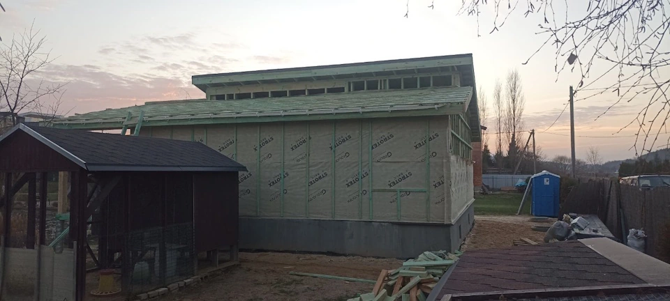 Строительство одноэтажного каркасного дома в Беларуси