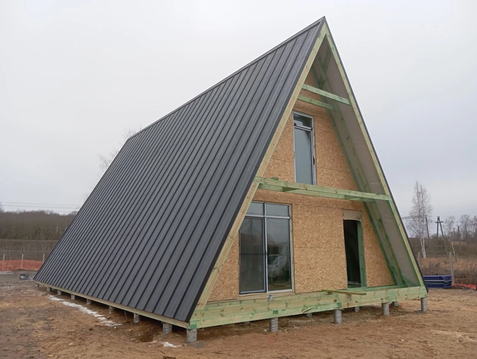 Дом-Шалаш в Беларуси. A-frame