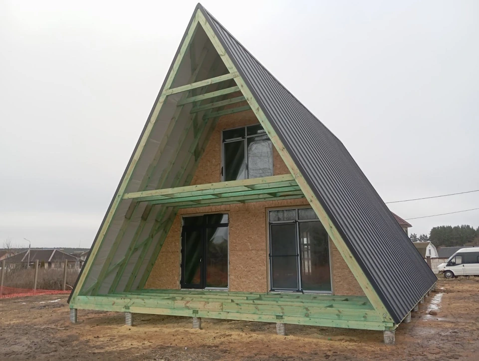 Дом-Шалаш в Беларуси. A-frame