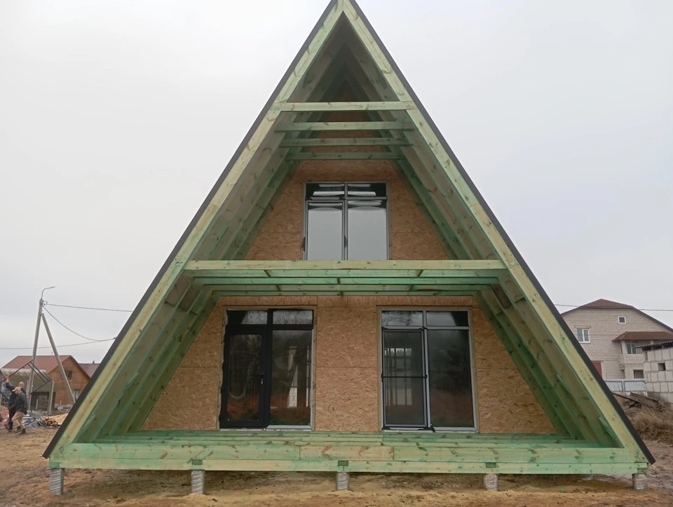 Дом-Шалаш в Беларуси. A-frame