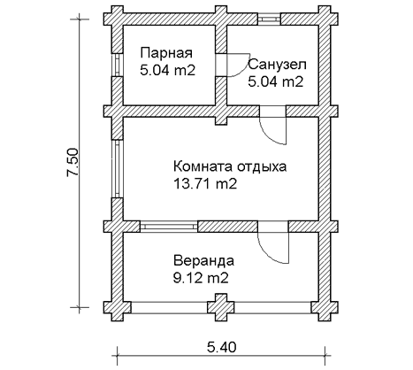 Проекты небольших бань