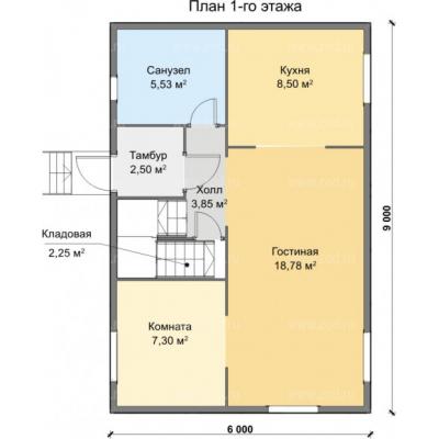 Планировка Комфорт К- 150 6х9