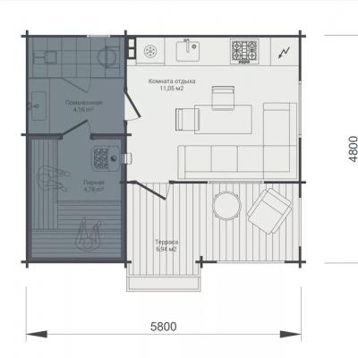 Планировка С легким паром