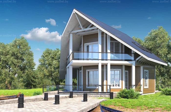 Дом у реки 9.0 x 12.0